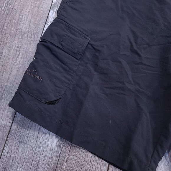 Eddie Bauer Sport Shorts Mens 34 Belted Cargo Gray Solid 9" Outdoor Hiking - Picture 3 of 7